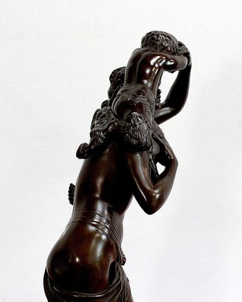 Bronze "Bacchante and small fauns" after J-J Foucou - 2nd half of the 19th century