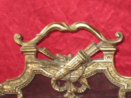Kaminschirm mit Funkenschutz aus Bronze im Stil von Louis XVI, 19.