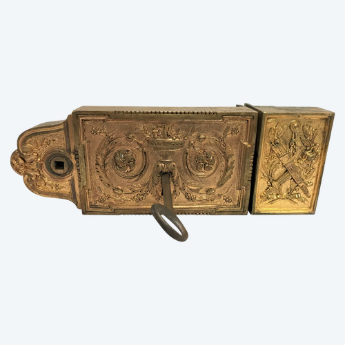 Louis XVI gilt bronze lock