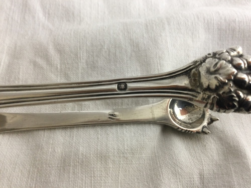 Silver sugar tongs