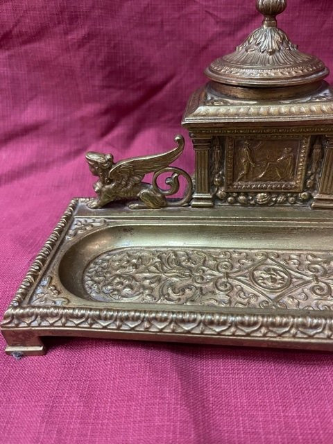 Napoleon III Style Inkwell With Sphinx XIX