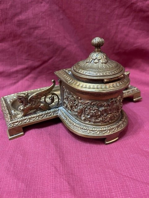 Napoleon III Style Inkwell With Sphinx XIX