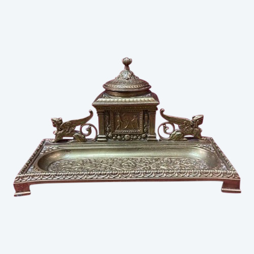 Napoleon III Style Inkwell With Sphinx XIX