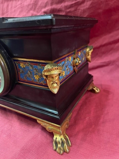 Enamel And Gilt Bronze Clock Louis Constant Sevin (1821-1888) Ferdinand Barbedienne