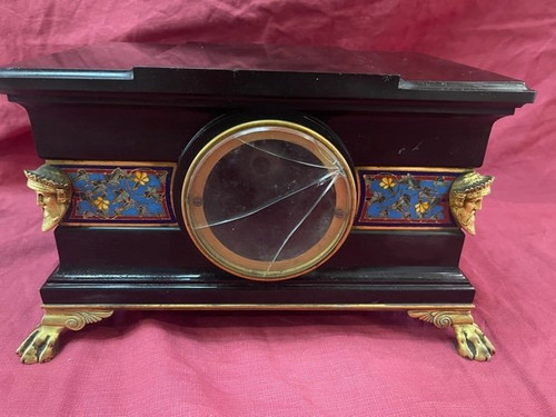 Enamel And Gilt Bronze Clock Louis Constant Sevin (1821-1888) Ferdinand Barbedienne