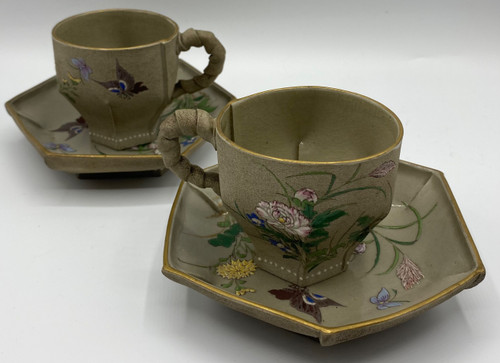 PAIRE DE TASSE EN TERRE CUITE 