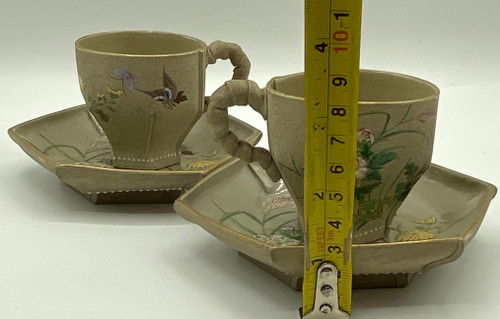 PAIRE DE TASSE EN TERRE CUITE 