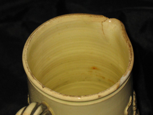 Pot à bière en faïence de Langeais époque 19ème