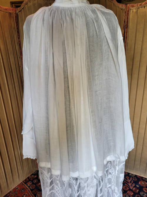 Priest's alb with embroidered net, circa 1900
