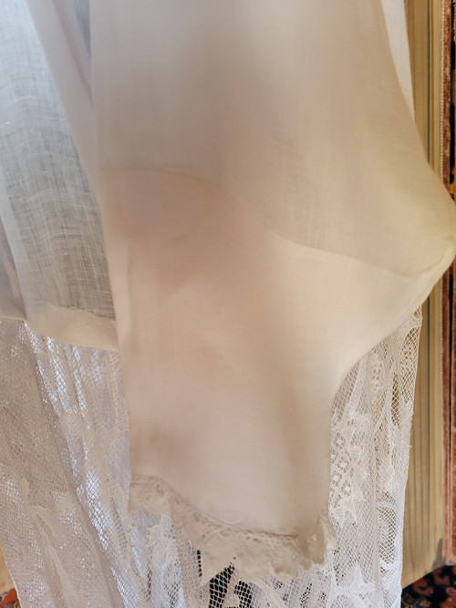 Priest's alb with embroidered net, circa 1900