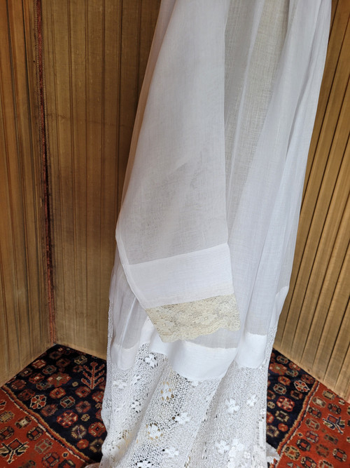 Priest's alb with embroidered net, circa 1900