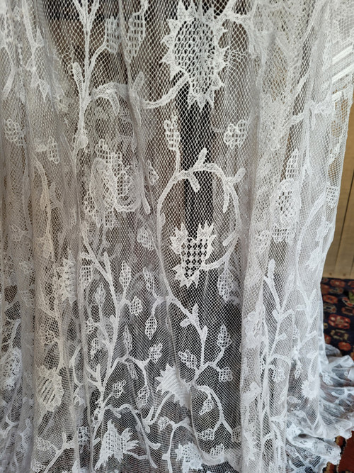 Priest's alb with embroidered net, circa 1900