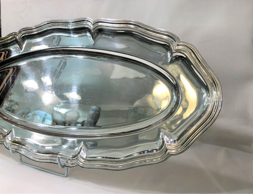 CHRISTOFLE large silver plated fish/meat serving dish, model FILET 70 cm