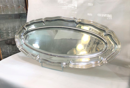 CHRISTOFLE large silver plated fish/meat serving dish, model FILET 70 cm