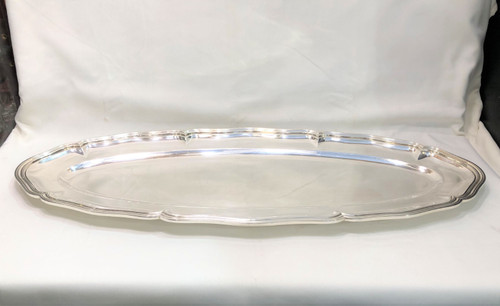 CHRISTOFLE large silver plated fish/meat serving dish, model FILET 70 cm