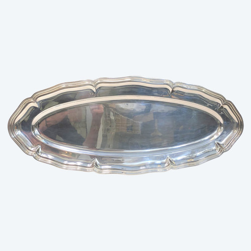 CHRISTOFLE large silver plated fish/meat serving dish, model FILET 70 cm