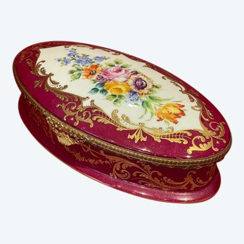 Scatola Bonbonnière Porcelaine De Paris Design Camille Le Tallec 1906-1991