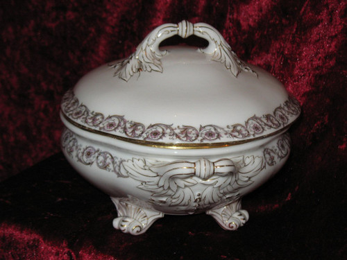 Part of a table service in porcelain of Paris, Louis XV decor, by Hache and Jullien in Vierzon