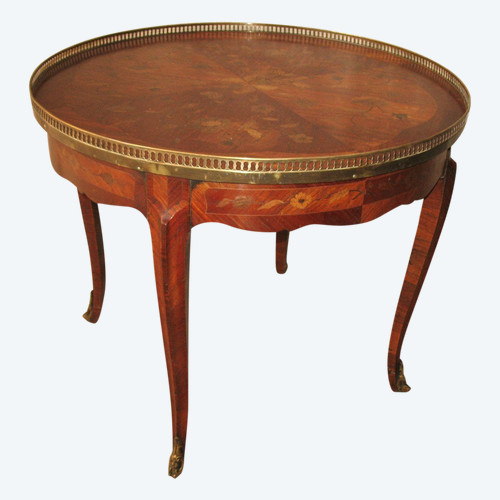 Table bouillotte in marquetry of Louis XV style