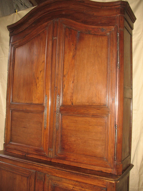 Walnut buffet 2 bodies of presentation 18th century