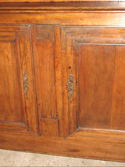 Walnut buffet 2 bodies of presentation 18th century