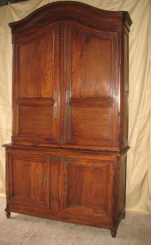 Walnut buffet 2 bodies of presentation 18th century