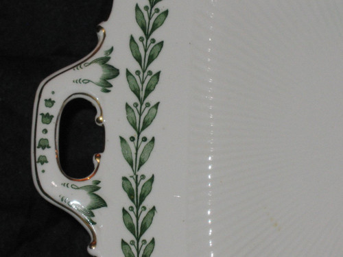 Servizio da dessert in porcellana di Sarreguemines con decoro a foglia di alloro, XIX secolo