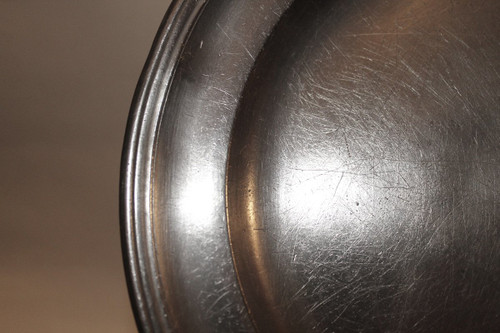 Languedoc pewter dish with 18th century coat of arms