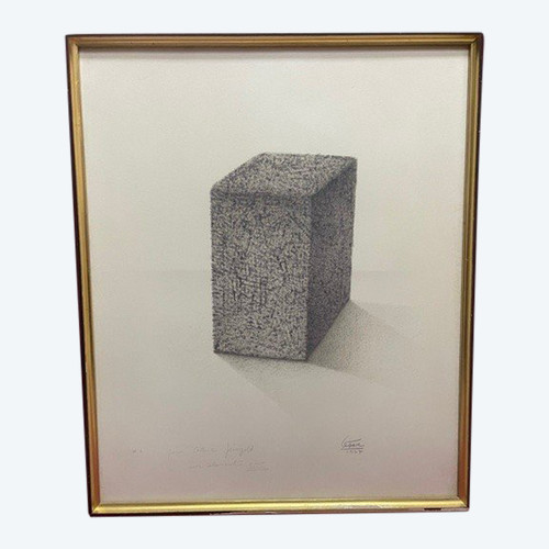 Cesar baldaccini SAID CESAR 1921-1998 Kompressionsporträt-Lithographiegemälde
