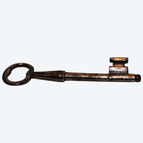 Large wrought iron key from the 18th century
