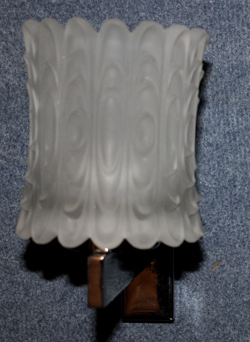 Pair of opalescent glass sconces from the 70s