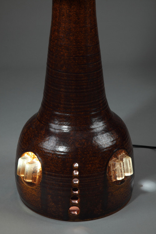 Large Resin Table Lamp From The Accolay Workshops, 1970s