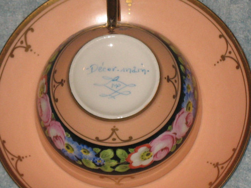 Teeservice aus Pariser Porzellan im Art-déco-Stil