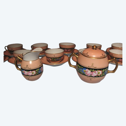 Teeservice aus Pariser Porzellan im Art-déco-Stil