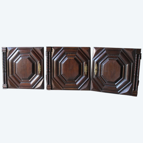 3 Saint Malo panel doors, 18th century Louis XIII style