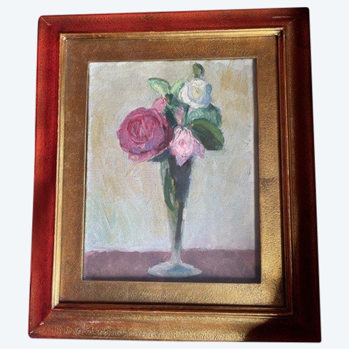 Oil Painting On Canvas Bouquet Of Flowers Galerie Salvetti Milano