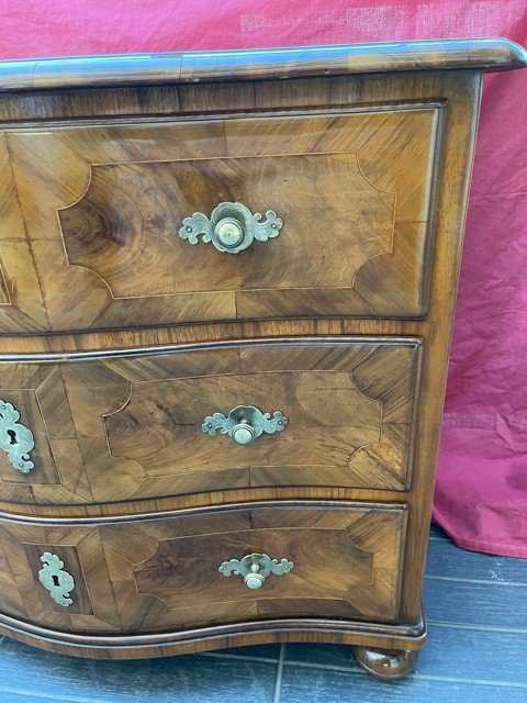 Commode Alsacienne Galbée XVIII Eme Marqueterie