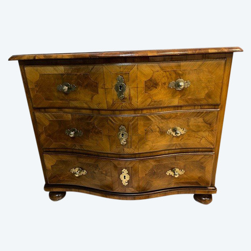 Commode Alsacienne Galbée XVIII Eme Marqueterie