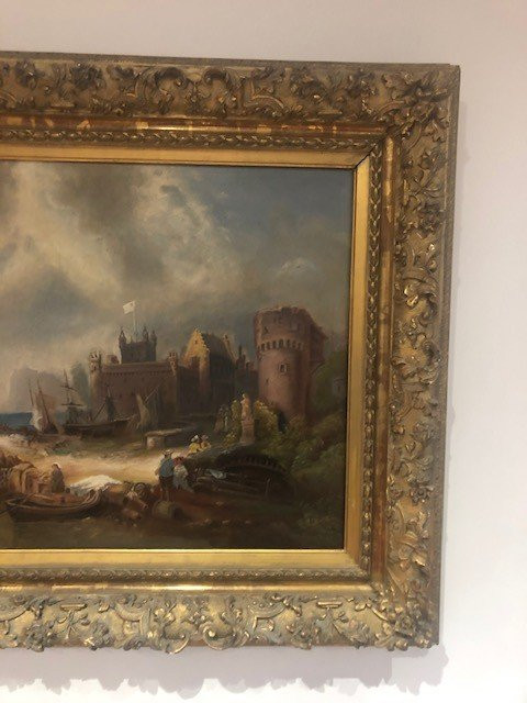 Very Imposing Oil Paintings On Canvas Marine XIX