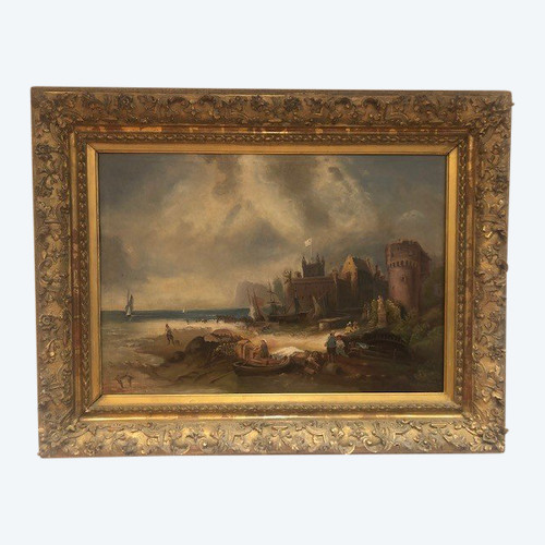 Very Imposing Oil Paintings On Canvas Marine XIX