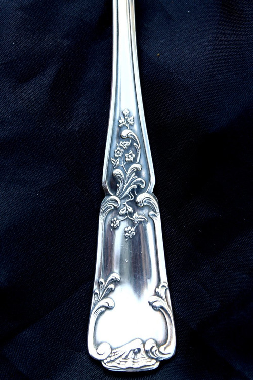 Regency style silver metal cutlery set of 82 pieces