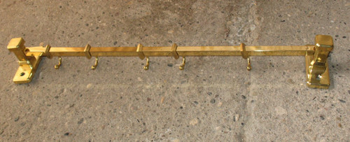 Wandregal für Küchen- oder Badutensilien aus Messing und Bronze. Art Deco
