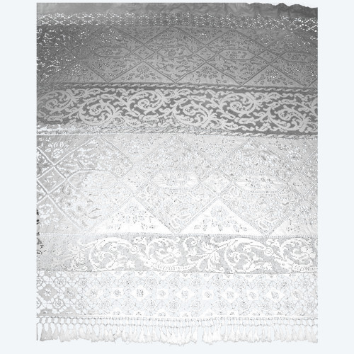 Large Luxeuil and Richelieu lace curtain, 19th century