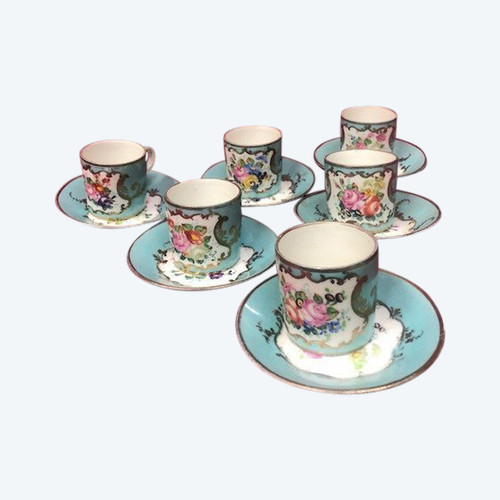6 Tasses Ancienne Porcelaine De Sèvres XIX Eme