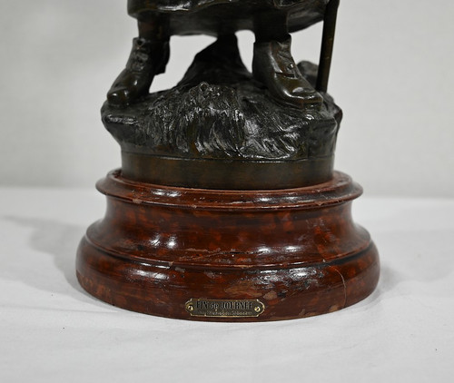Importante Spelter "End of Day", da F. Moreau - Inizio XX Secolo