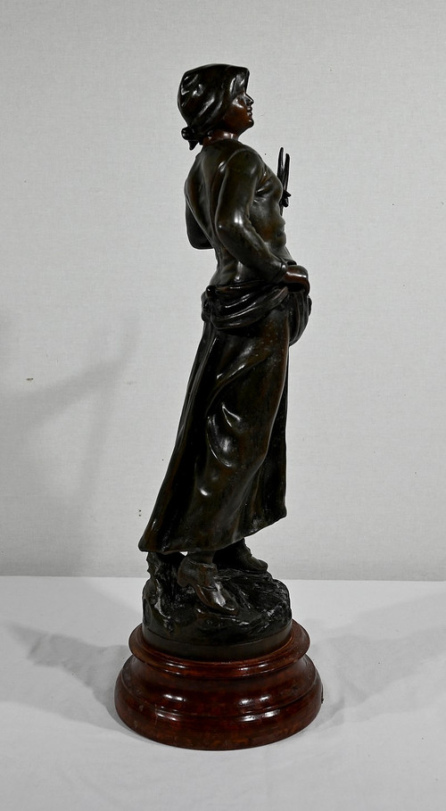 Importante Spelter "End of Day", da F. Moreau - Inizio XX Secolo