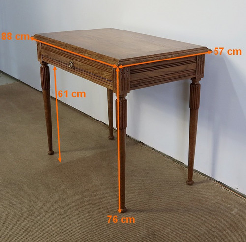 Table Bureau en Chêne massif, goût Louis XVI – 1900