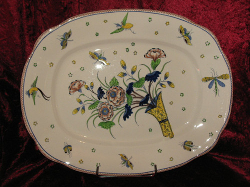 Service de table en faïence de Boch La  Louvière décor japonisant polychrome