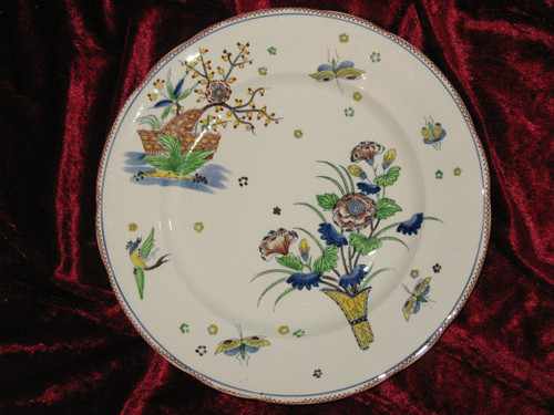 Service de table en faïence de Boch La  Louvière décor japonisant polychrome