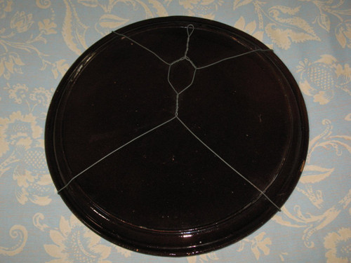 Very large Swiss dish in Thun enamels
